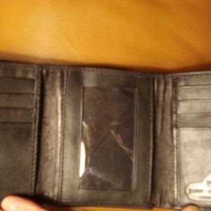 Black leather trifold Marshall leather wallet, new